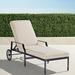 Grayson Chaise Lounge Chair with Cushions in Black Finish - Frida Leaf Indigo - Frontgate