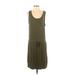 Dakini Casual Dress - DropWaist Scoop Neck Sleeveless: Green Print Dresses - Women's Size Small