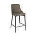 Corrigan Studio® Alamea 25.5" Counter Stool Upholstered/Leather/Metal/Faux leather in Brown | 38 H x 17 W x 22 D in | Wayfair