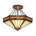 ELK Lighting Filigree 14 Inch 3 Light Semi Flush Mount - 621-AB