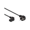 Câble d'alimentation noir cee 7/7 90° + C13 90° L=2.5 m H05VV-F 3G1.0 mm²