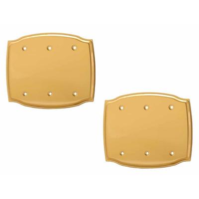 2 Switchplate Bright Solid Brass Triple Blank | Renovator's Supply