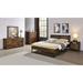 Juvanth Eastern King Bed in Rustic Oak & Black Finish, Modern and Stylish Design, Composite Wood, Metal, Durable
