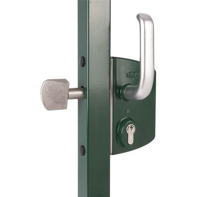 Schiebetorschloss LSKZ4040U2L, für 40 mm Vierkantrohr, Aluminium silberfärbig Image