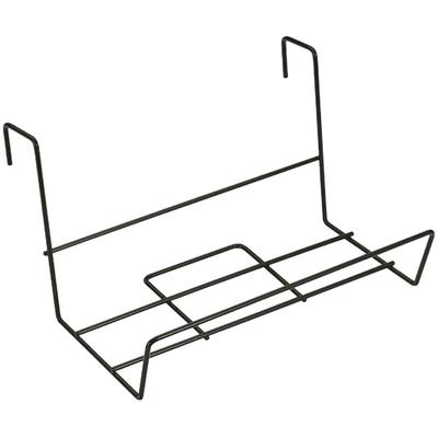 Schwarze Kunststoffhalterung für Balkon-Blumenkästen 41x18 cm. Image