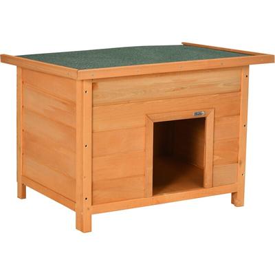 Pawhut - Hundehütte Outdoor, Hundehaus aus Holz mit Aufklappbares Asphaltdach, Wasserdichte Image