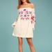 Free People Dresses | Free People Fleur Du Jour Cream Embroidered Dress | Color: Cream/Red | Size: Xs