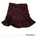 Michael Kors Skirts | Michael Kors Michael Michael Kors Lace-Print Ruffle-Hem Skirt Red Currant | Color: Black/Red | Size: M