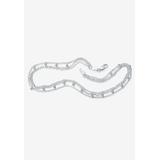 Women's Sterling Silver Triple Strand Beaded Ankle Bracelet (1Mm), 10 Inches by PalmBeach Jewelry in Silver