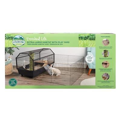 Oxbow Enriched Life Habitat with Play Yard for Rabbit, 9.1" L X 48.8" W X 24.2" H