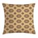 East Urban Home Ambesonne Ethnic Throw Pillow Cushion Cover, Geometric Folk Earth Tones Inspired Dots Middle Eastern Moroccan Mosaic | Wayfair