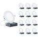 Infibrite 4" Ultra Slim 3000K IC LED Canless Recessed Lighting Kit in White | 0.4 H x 4.8 W in | Wayfair IB-001-3-9W-HLW-12PK