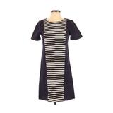 J.Crew Casual Dress - Shift: Blue Color Block Dresses - Women's Size 2