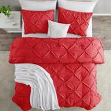 Mercury Row® Binne Microfiber Comforter Set Polyester/Polyfill/Microfiber in Red | Queen Comforter + 2 Standard Shams | Wayfair