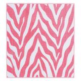 Pink/White 96 x 96 x 0.5 in Living Room Area Rug - Pink/White 96 x 96 x 0.5 in Area Rug - Everly Quinn Zebra Light Pink Area Rug For Living Room, Dining Room, Kitchen, Bedroom, , Made In USA | Wayfair