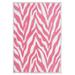 Pink/White 180 x 132 x 0.5 in Living Room Area Rug - Pink/White 180 x 132 x 0.5 in Area Rug - Everly Quinn Zebra Light Pink Area Rug For Living Room, Dining Room, Kitchen, Bedroom, , Made In USA | Wayfair