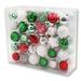 Queens of Christmas Arctic 60 Piece Assorted Ball & Onion Holiday Shaped Ornament Set Plastic in Red/Green/White | Wayfair ORNPK-BO-MRY-60