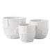 Dakota Fields Peirson 3-Piece Cearmic Pot Planter Set Ceramic in White | 6 H x 7.5 W x 7.5 D in | Wayfair 241244FE95214ED9BA0F186B1D783432