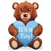 Wet Paint Printing It's a Boy Teddy Bear Baby Shower Cardboard Standup | 48 H x 33 W x 1 D in | Wayfair SP12132