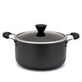 Zinel 4152A Non-Stick Stockpot/Casserole with Hard Anodised Induction Base, Grey, 24 cm