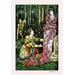 Buyenlarge 'The Yellow Dwarf Watches As King Drops Sword' by Walter Crane Print Painting, in Green/Red/Yellow | 36 H x 24 W x 1.5 D in | Wayfair