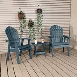 Sol 72 Outdoor™ Anette Adirondack Chair w/ Table Plastic/Resin in Blue | 40.5 H x 25.5 W x 28.7 D in | Wayfair CE3F55A8C3804FB3B9B7FA71AAA65F51