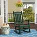 Lark Manor™ Aiyanna Outdoor Potwin Rocking Plastic Chair in Green | 41.7 H x 25.2 W x 33.9 D in | Wayfair 300809C427A548F392D0EA901DE52CB7