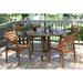 Birch Lane™ Fleur Round 4 - Person 48" Long Outdoor Dining Set Wood in Brown/White | Wayfair CB44AE8084BD4B95A05C06DBD1759C81