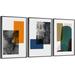 Orren Ellis Abstract Aluminum Framed Wall Art - 3 Piece Picture Aluminum Frame Print Set On Canvas4 Canvas | 16.3 H x 36.3 W x 1.65 D in | Wayfair