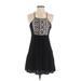 Hollister Casual Dress - A-Line Halter Sleeveless: Black Solid Dresses - Women's Size X-Small