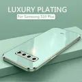 Coque de téléphone de placage carré de luxe pour Samsung Galaxy coque arrière souple Ultra