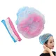 Bonnets de douche jetables 100 pièces transparent imperméable chapeau plissé Anti-poussière