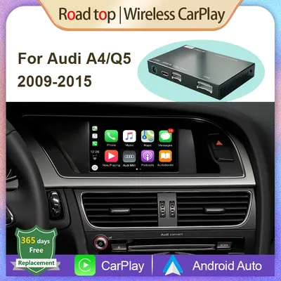 Carplay sans fil pour Audi A4 A5 Q5 2009-2015 avec interface Android Auto AirPlay Mirror Link