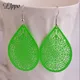 Boucles d'Oreilles Goutte d'Eau pour Femme 2 Paires Style d'Été Bon Marché Noir Blanc Vert