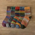 Witner-Chaussettes chaudes vintage pour hommes et femmes chaussettes d'amoureux de l'optique