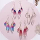 Boucles d'oreilles papillon dégradées multicolores pour femmes boucles d'oreilles pendantes en