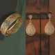Bracelet plaqué or pour femme boucles d'oreilles pendantes arabes bijoux du moyen-orient cadeau
