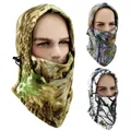 Cagoule de camouflage en peluche polaire pour hommes chapeau d'hiver masque facial écharpe