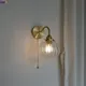 SuffHD-Applique murale en cuivre à LED petite boule de verre applique murale interrupteur