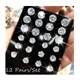 12 paires/lot de boucles d'oreilles unisexe cristal AAA brillants pour mariage accessoires de