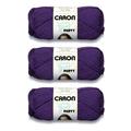 CaronÂ® Simply SoftÂ® Partyâ„¢ #4 Medium Acrylic Yarn Purple Sparkle 3oz/85g 164 Yards (3 Pack)