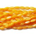 5x10mm 16 Inches Mother Of Pearl Orange Rice Beads Genuine Gemstone Natural Jewelry Making