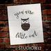 Grow Wise Little Owl- Curved Hand Script - Word Art Stencil - 12 x 14 - STCL1765_3 - by StudioR12