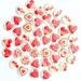 Toyfunny 50PCS 20mm Wooden Buttons Heart Pattern 2-Holes Sewing Scrapbooking Craft DIY