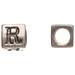 Pewter Alphabet Bead Burnished Silver Plated Letter R 8mm Cube 5.5mm Hole pack of 10pcs (2-Pack Value Bundle) SAVE $1