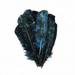 Zucker 25 pc Tie Dye Turkey Feathers Craft Supplies Headdress / Dream catcher - Blue and Black - Left Curving 10-12 inch