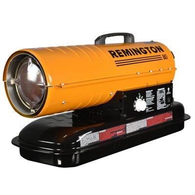 Remington Kerosene/Diesel Forced Air Heater w/Thermostat--80,000 BTU Orange