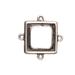 link findinGram/Connector Antique-Silver Plated Square 4-Way Connector Cabochon Setting 31x31mm Fits 15x15mm Cabochon