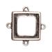 Links Antique-Silver Plated Square 4-Way Connector Cabochon Setting 31x31mm Fits 15x15mm Cabochon 4pcs/pack (3-Pack Value Bundle) SAVE $2