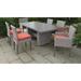 Florence Rectangular Outdoor Patio Dining Table with 4 Armless Chairs and 2 Chairs w/ Arms